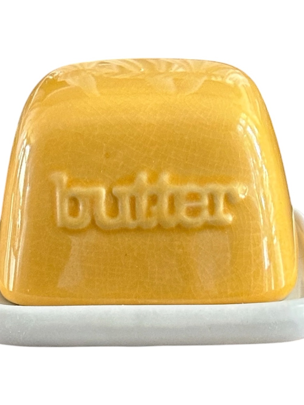 Threshold Yellow Ceramic Butter Dish